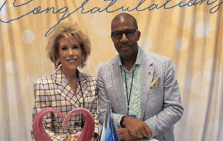 Alameda Health SYstem CEO James Jackson and CMO Dr. Lisa Laurent at BETA HEART.